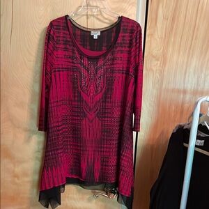 ONE WORLD Blue Tunic Top